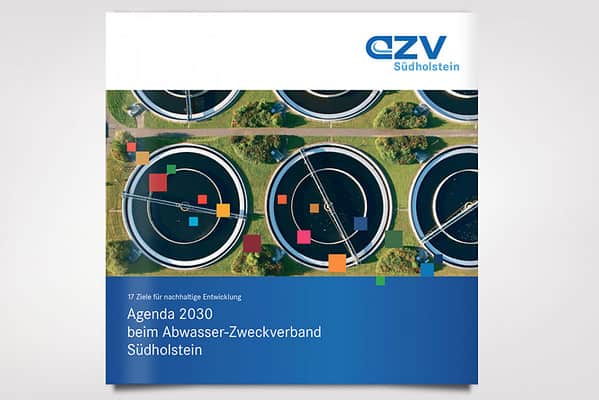 Titels einer Agenda 2030 Broschüre für den Abwasser-Zweckverband