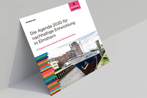 Titels einer Agenda 2030 Broschüre für den die Stadt Elmshorn